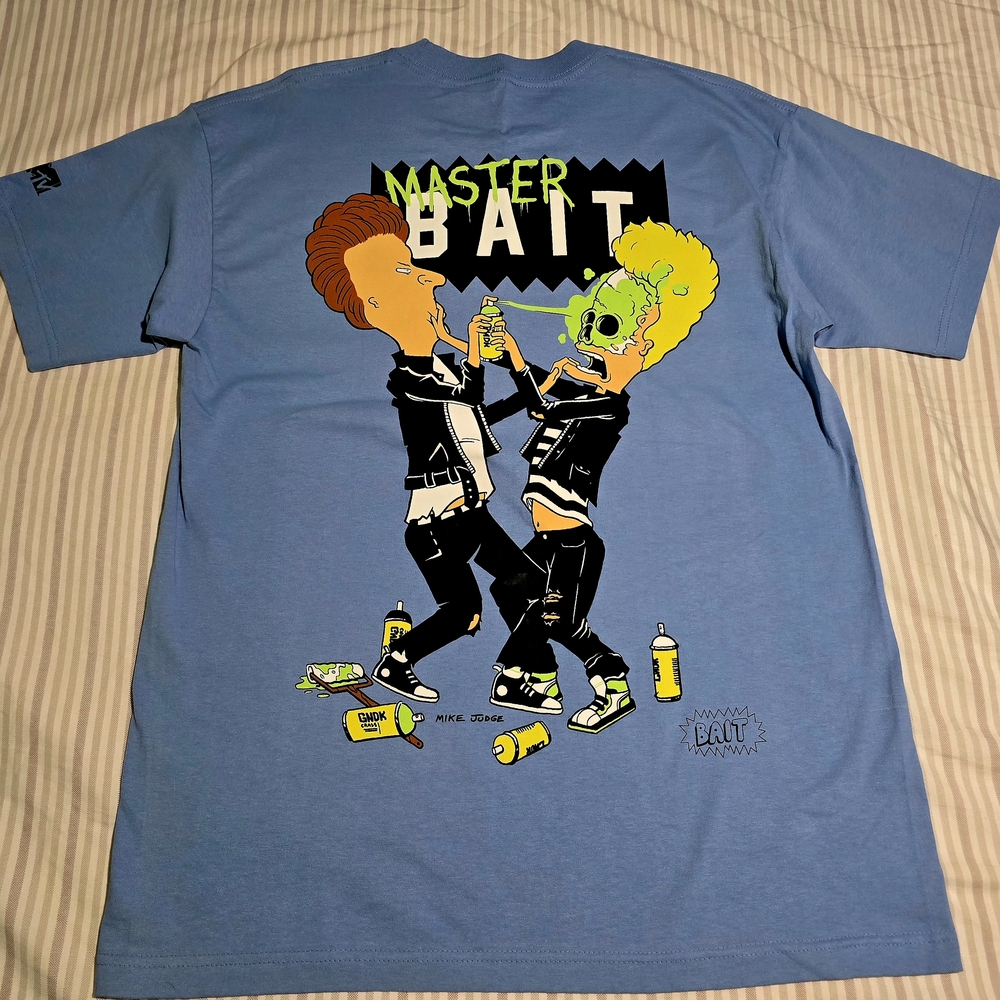 Blue Graphic T-Shirt with Cartoon Design